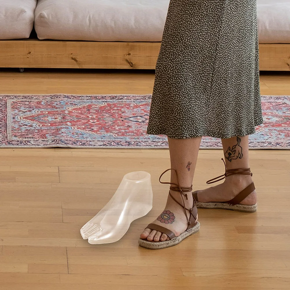 

3Pairs Clear Women Foot Mannequin Shoes Socks Display Holder Versatile Creative Appearance Retail Store Photography