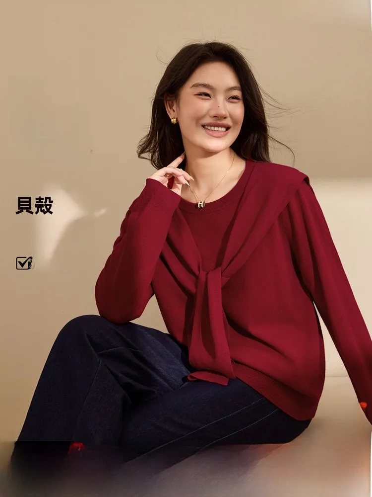 

Soft Cozy 00 Woolen Sweater with awl Design for plus Size Women Autumn Winter Faion Commute Sle round Ne Long Sve
