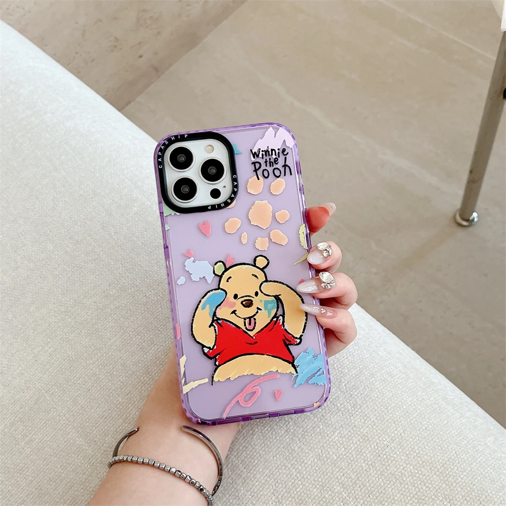 Cartoon Winnie pooh Tigger Soft Clear Case protection for iPhone 16 15 13 12 11 14 Pro Max XS XR 7 Plus X SE Cute Original Coque