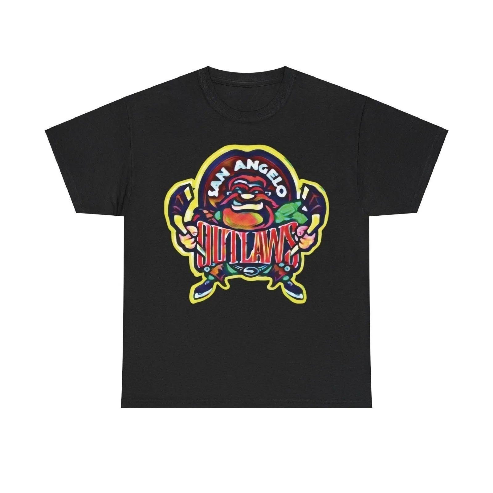 Camiseta do time de hóquei do Texas dos Outlaws de San Angelo