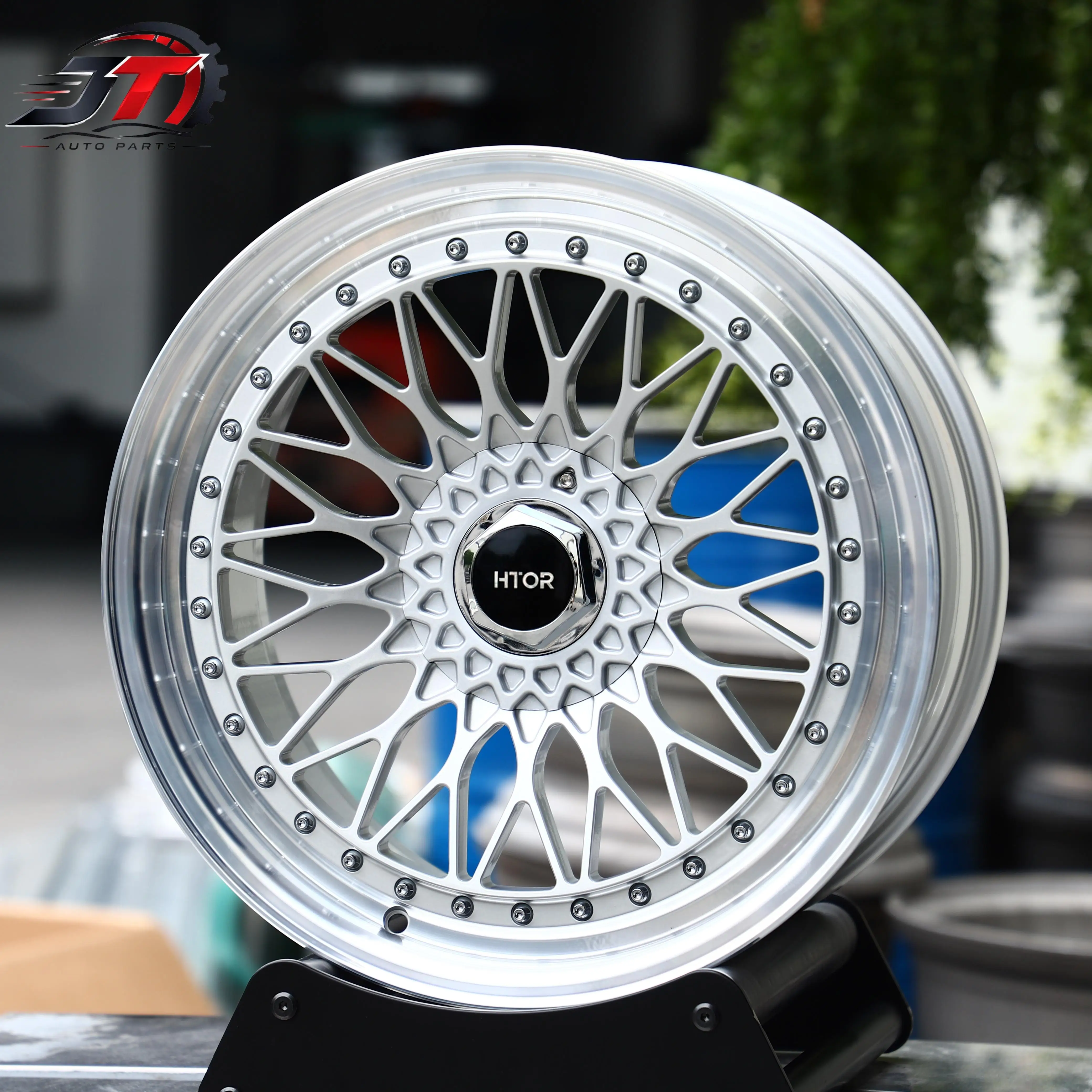JT Custom 18x9 19x10 20x10.5 21x11 5x112 5x114.3 Deep Lip Riveted Mesh Forged Wheels Polished Edge For M2 CS For Z RZ34