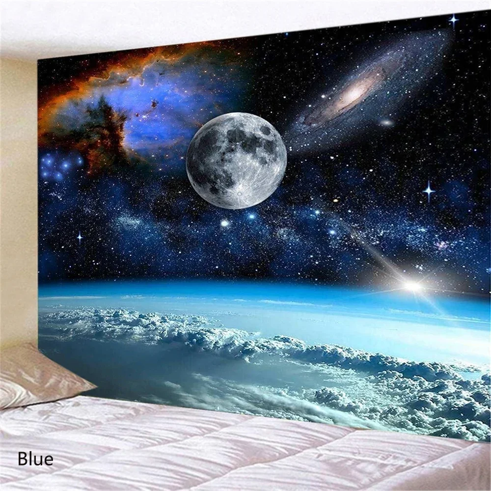 Galaxy planet Landscape Tapestry Wall Hanging for Bedroom Living Room Hall Wall Painting arazzo 95x73cm gothic home decor