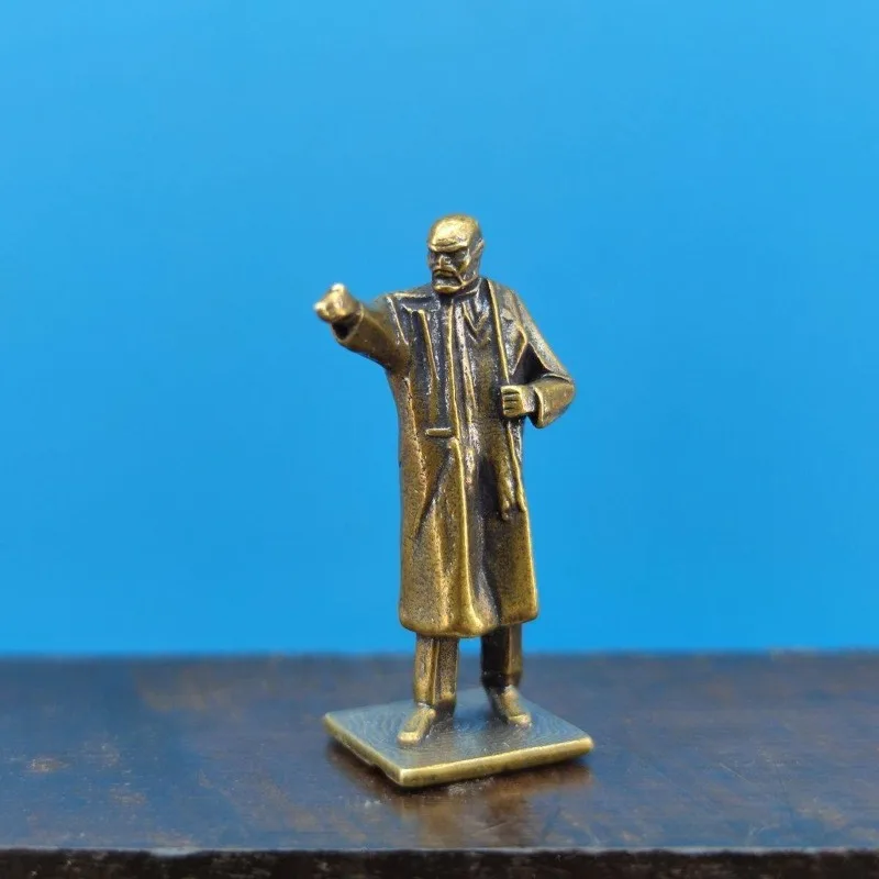 Metal Brass The October Revolution Leader Miniature Landscape Model Tabletop Decoration Item Personality Photography Props Toys