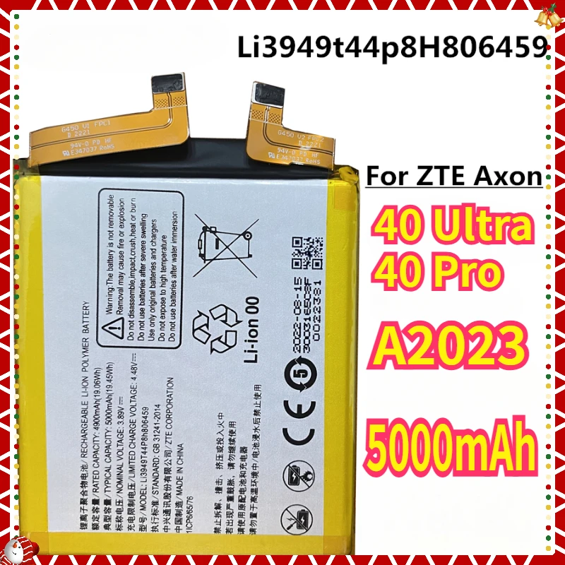 New Li3949T44P8h806459 5000mAh Battery for ZTE Axon 40 Ultra A2023P / for ZTE Axon40 Pro A2023 Mobile Phone