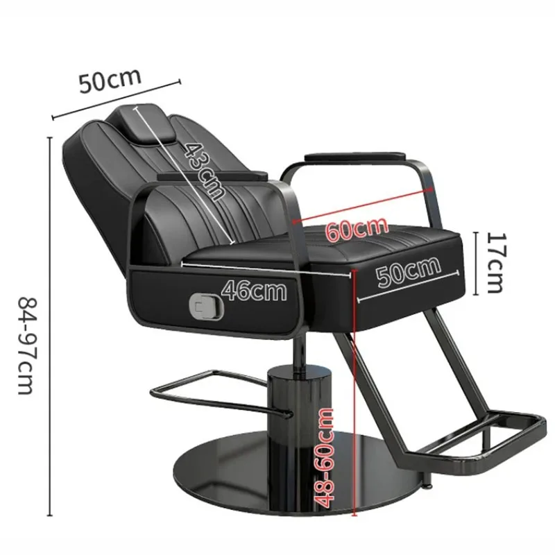 Minimalist Functional Barber Chair European Commercial Grade Salon Chair Practical Hydraulic Chaise Salon Barbershop Equipment