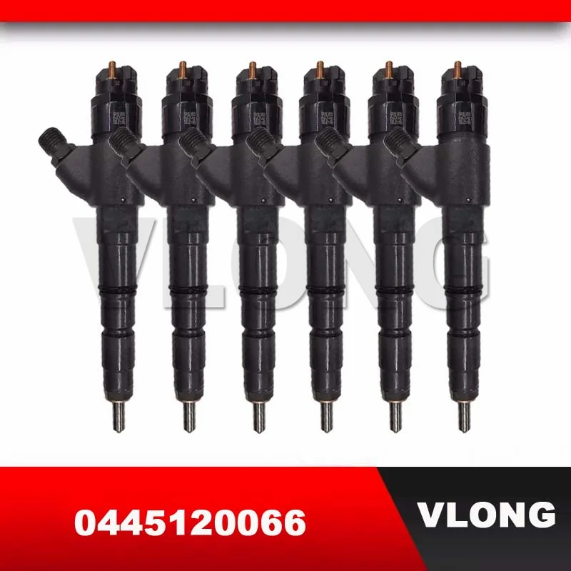 6PCS Diesel Injector 0445120066 For EC290B Excavator Nozzle 0429-0986 VOE20798114 20798114 EC290 D7E Fuel Injector 0 445 120 066