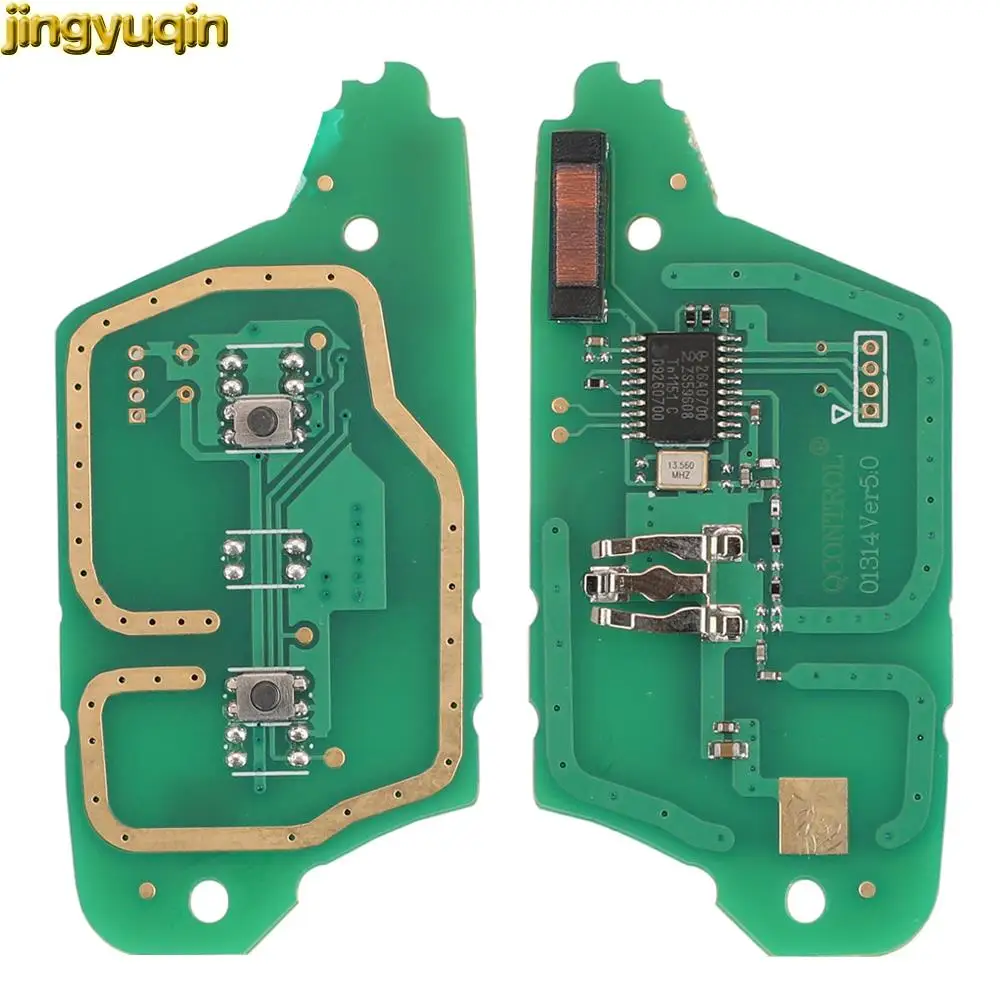 Jingyuqin Car Key Alarm pilot zdalnego sterowania ASk PCF7961 433MHZ dla Mercedes Benz Smart Citan 2012-2019 oryginalny 2 przyciski