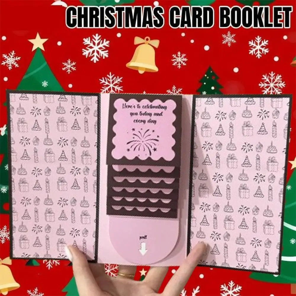 

Handmade Christmas Gift Card DIY Paper DIY Gift Card Blessing Message with Envelope Pull Out Gift Card Christmas Party