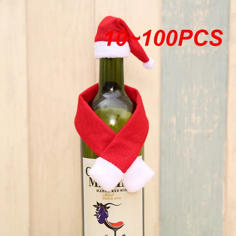 

10 ~ 100 шт. украшения для обеденного стола, ресторанная атмосфера, домашнее рождественское домашнее креативное украшение для вечеринки, шапки Санта-Клауса, Новый год