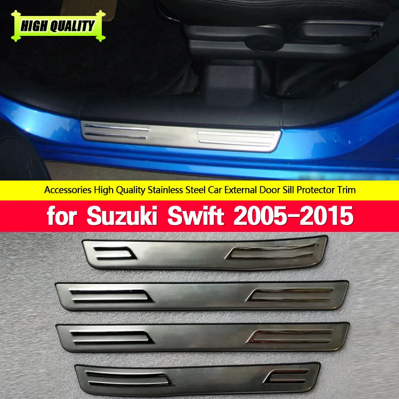 

Car Accessories Stainless Steel Scuff Plate/Door Sill Pedal Fit for Suzuki Swift 2005-2015 Car Styling 2007 2008 2009 2010 2011