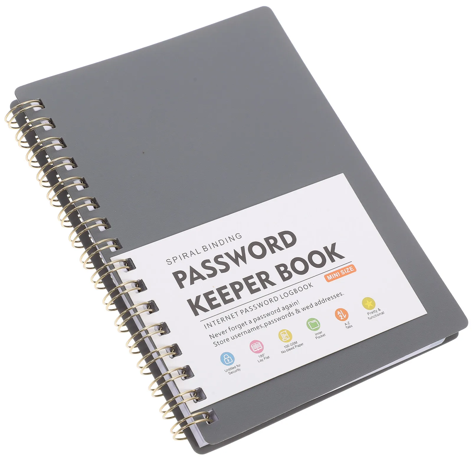 A6 Size Password Notebook with Alphabetical Tabs Compact Convenient Password Organizer for Website Logins Address Book and