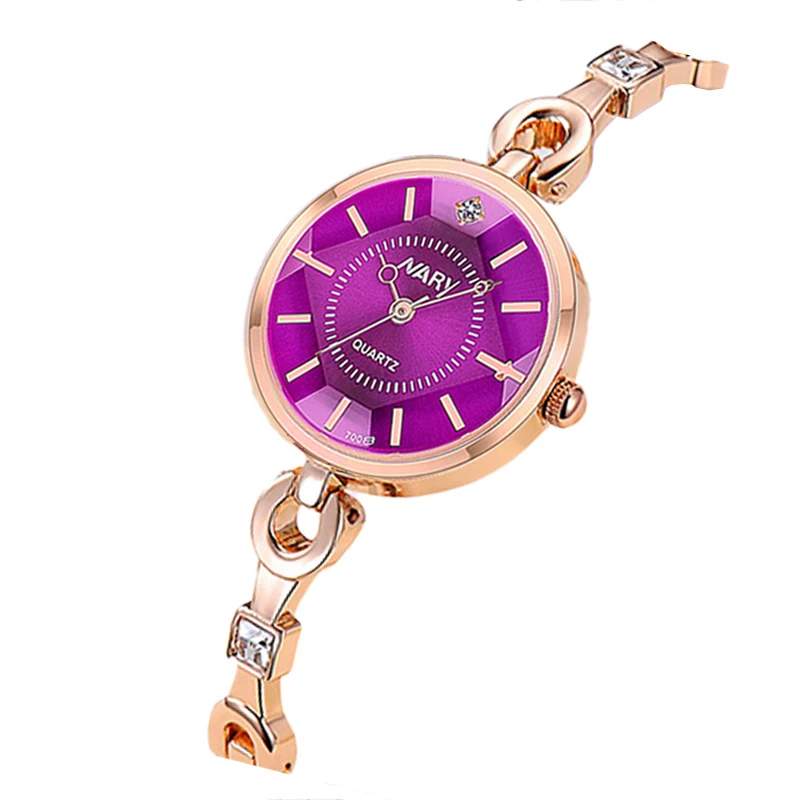 

Luxury Women Watch Diamond Purple Stainless Steel Waterproof Female Handwatch 2024 Small Dial Elegant Ladies Wristwatches Blue