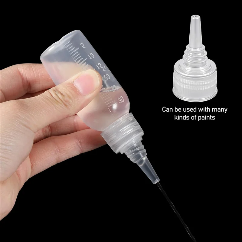 

Массовая упаковка из 20 банок для краски для аэрографа, маленькие пластиковые контейнеры емкостью 1 унция/30 мл с шариками для смешивания краски