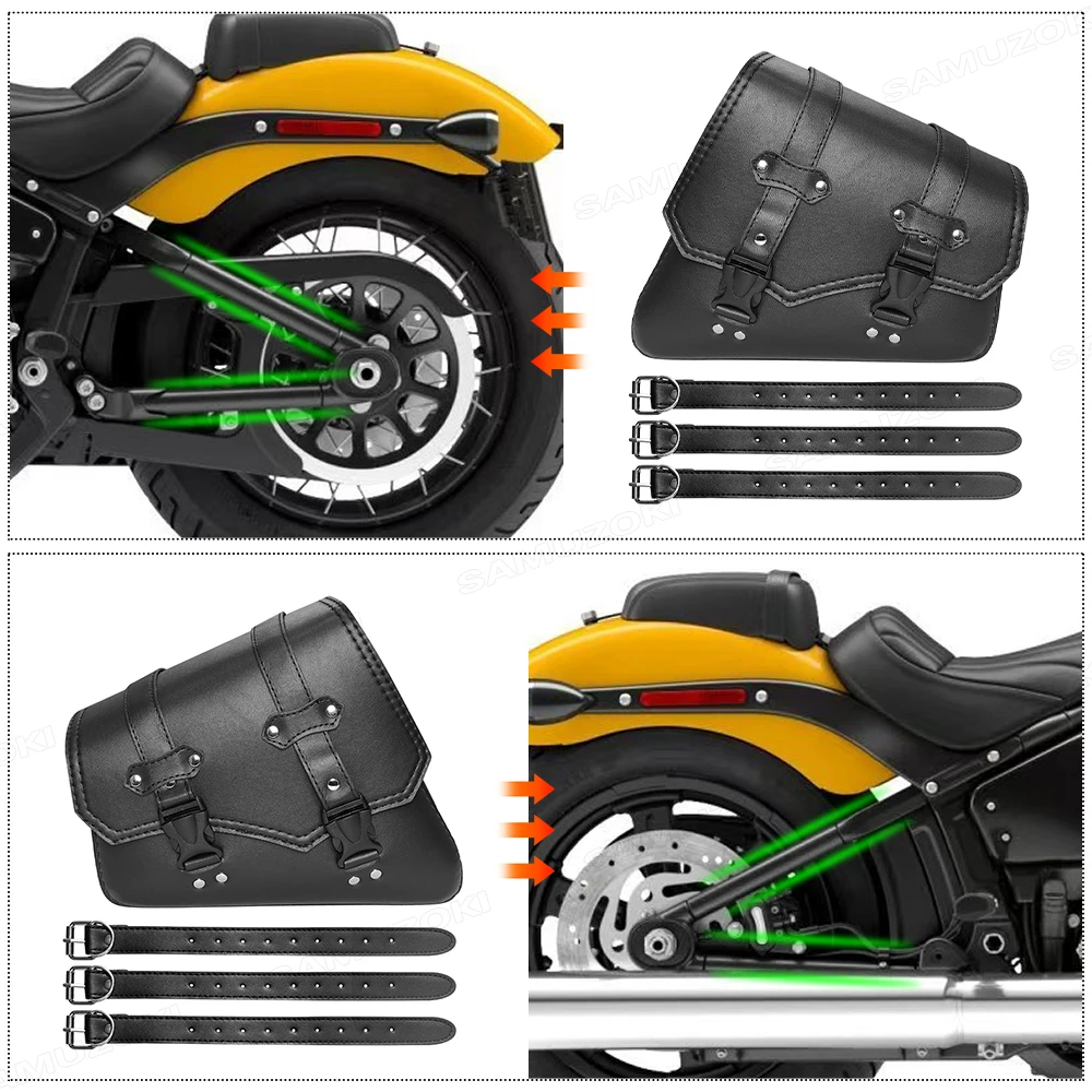 

Седельная сумка в клубном стиле для Harley Sportster Dyna Softail Cafe Racer Moto, задняя боковая сумка для хранения багажа, набор инструментов для седла мотоцикла