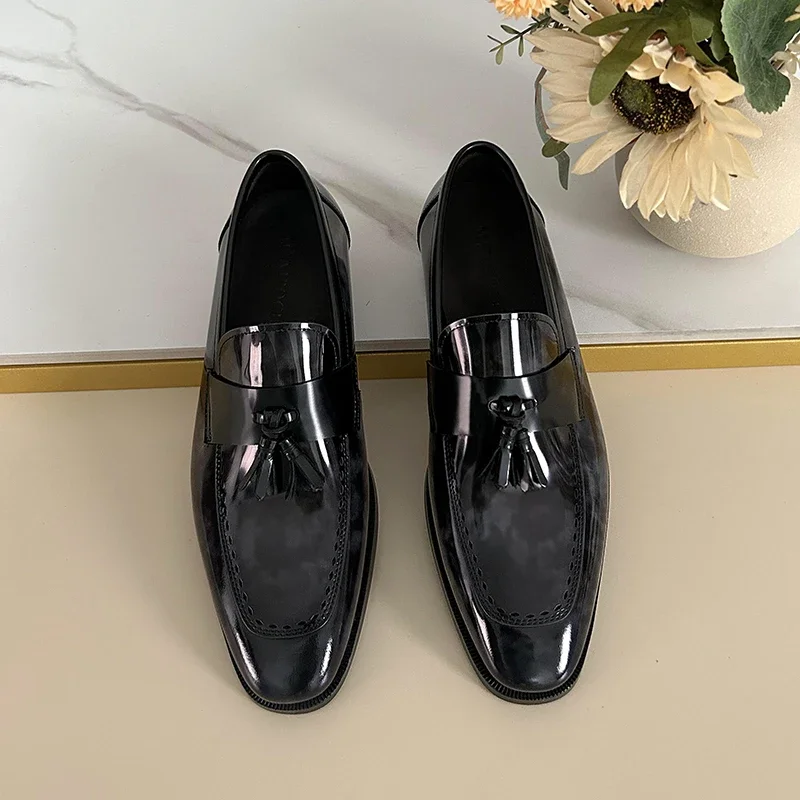 2024 Spring And Autumn New Men's Business Casual Shoes Genuine Leather Pointed Dress Shoes