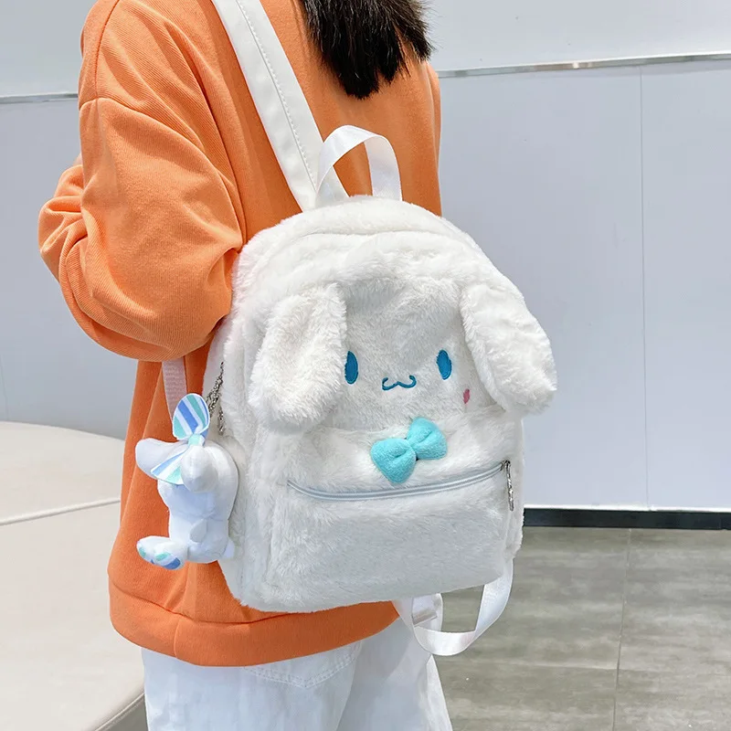 Japanese Anime Sanrio Plush Cinnamoroll Kawaii Schoolbag Fresh Girl Cute Backpack New Soft Girl Knapsack Girl\'s Birthday Gift