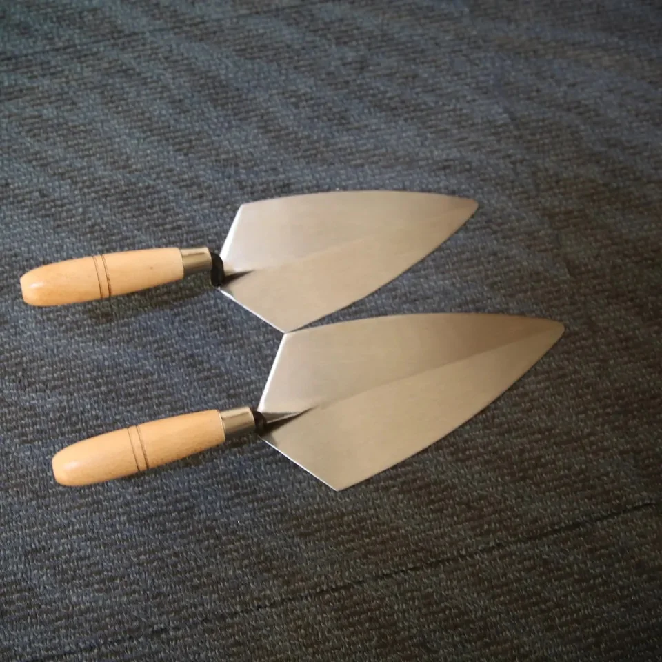 Carbon Steel Masonry Margin Trowel Pointing Trowel Putty Knife for Brick Laying with TPR Rubber Handle
