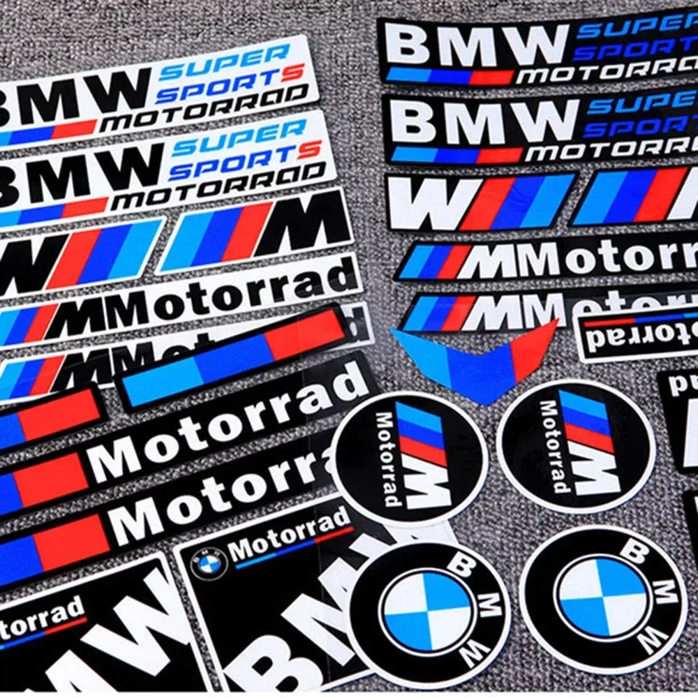 Suitable for BMW Motorcycle Stickers Modified Decals Shock Absorption Fuel Tank Side Box Tail Box Waterproof Reflective Sticker