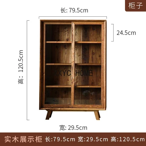 Solid Wood Display Sideboard Cabinet Vintage Chinese Tea Furniture  Cabinet Tea Table Home Storage