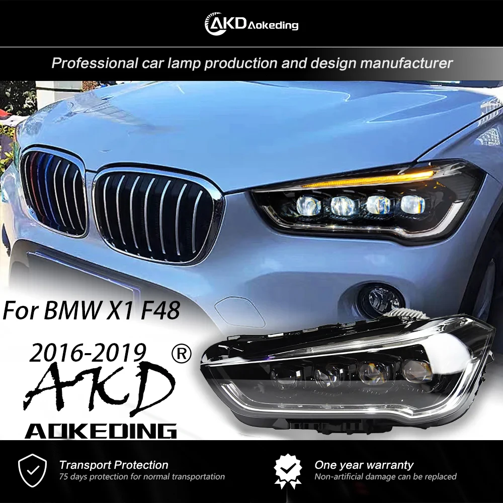 

For BMW X1 F48 Head Lamp 2016-2019 Car Accessory Fog Lights Day Running Light DRL H7 LED Bi Xenon Bulb X1 F48 F49 Headlights