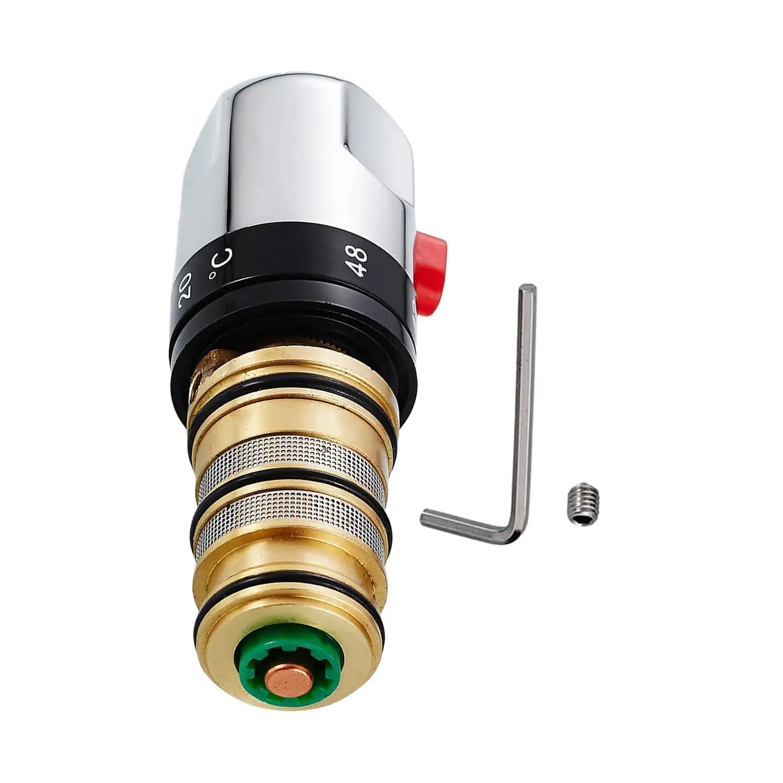 

Термостатический смесительный клапан 3/4 для холодной и горячей воды, прочный латунный кран для ванной, душа, ванны и кухни