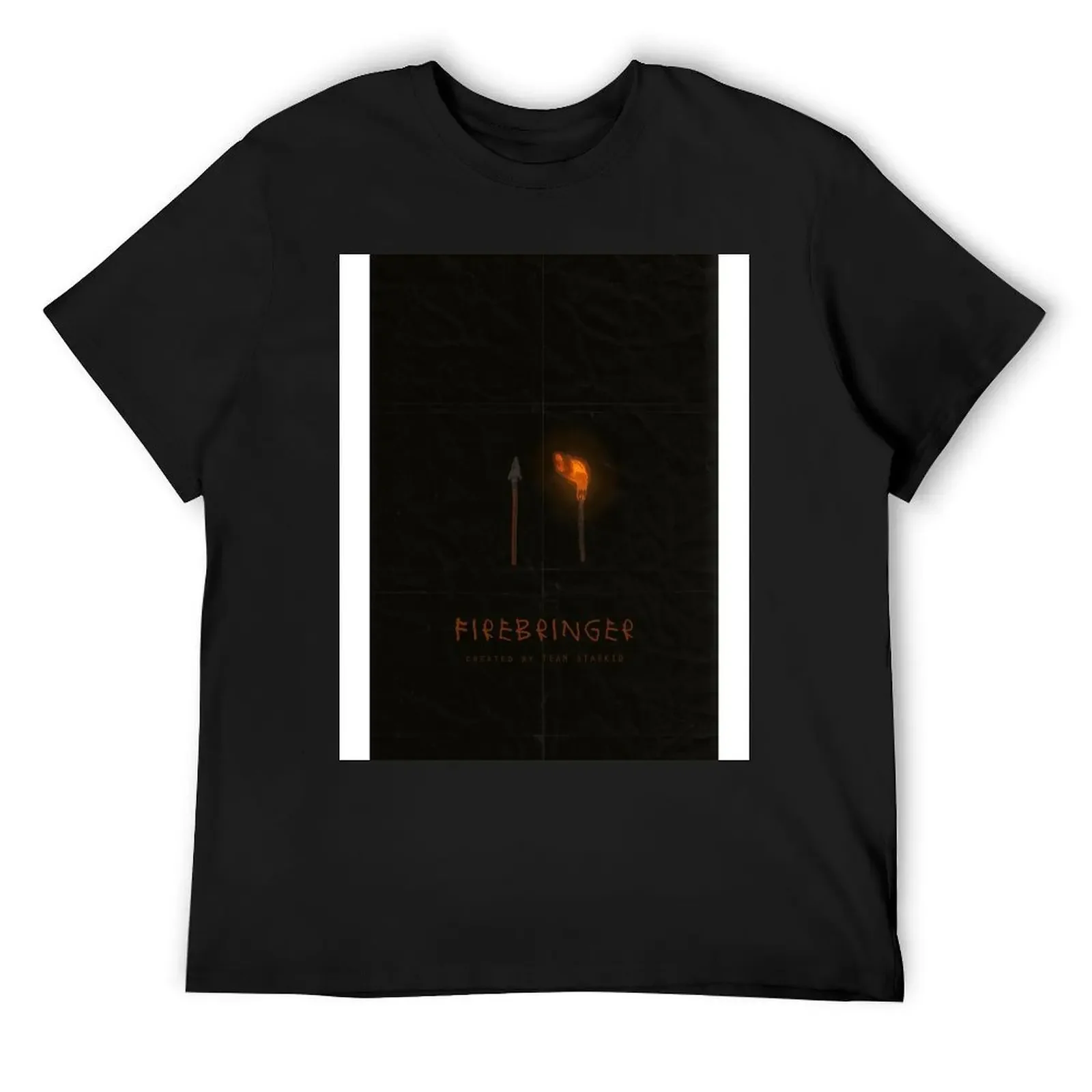 Firebringer minimalistic poster T-Shirt man clothes customs funny t shirts for men