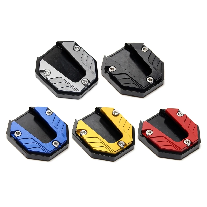 Scootor Motorcycle Bike CNC Aluminum Alloy Parking Kickstand Pad Plate Base Bike Side Stand Grip Support Foot Pad Base