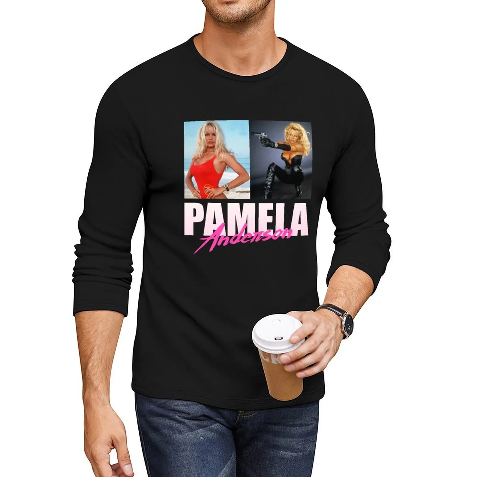 Pamela Anderson Long T-Shirt man clothes plus size tops vintage t shirt quick-drying t-shirt mens vintage t shirts