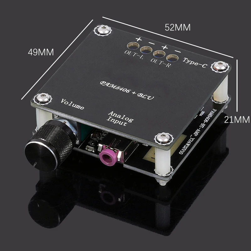 Bluetooth 5.0 5W PAM8406 Dual Channel class D digital Power amplifier board For audio speaker DC5V 5W*2