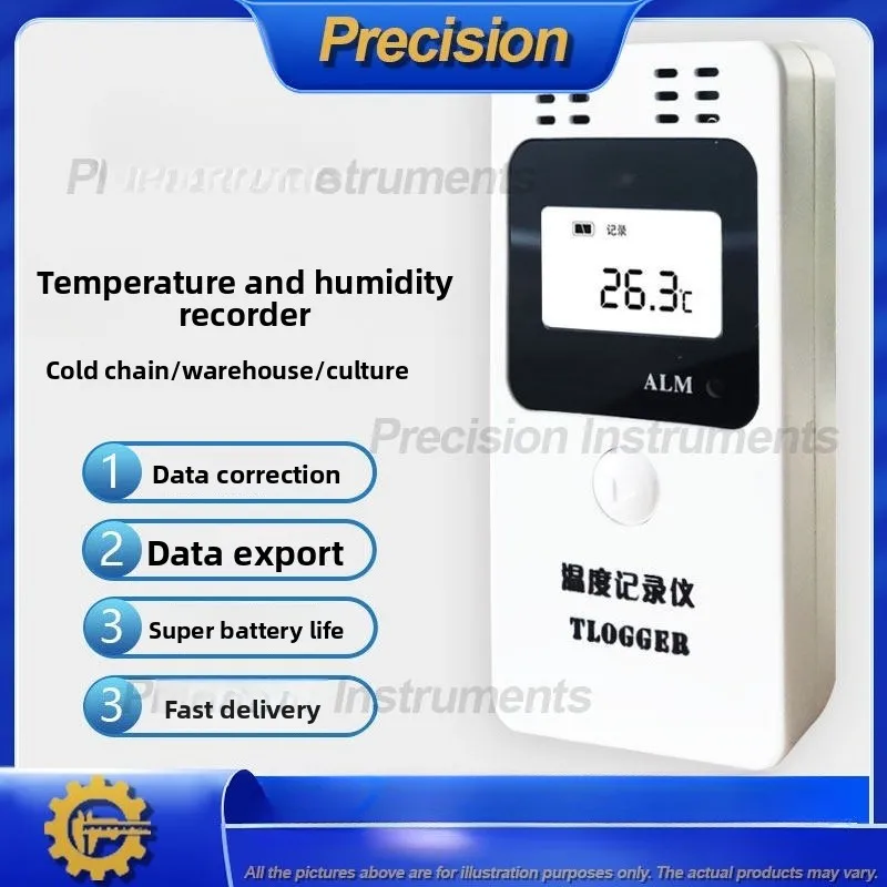 2026 Digital Temperature and Humidity Data Logger for Cold Chain Refrigerated Transport Pharmacy Greenhouse Monitoring with