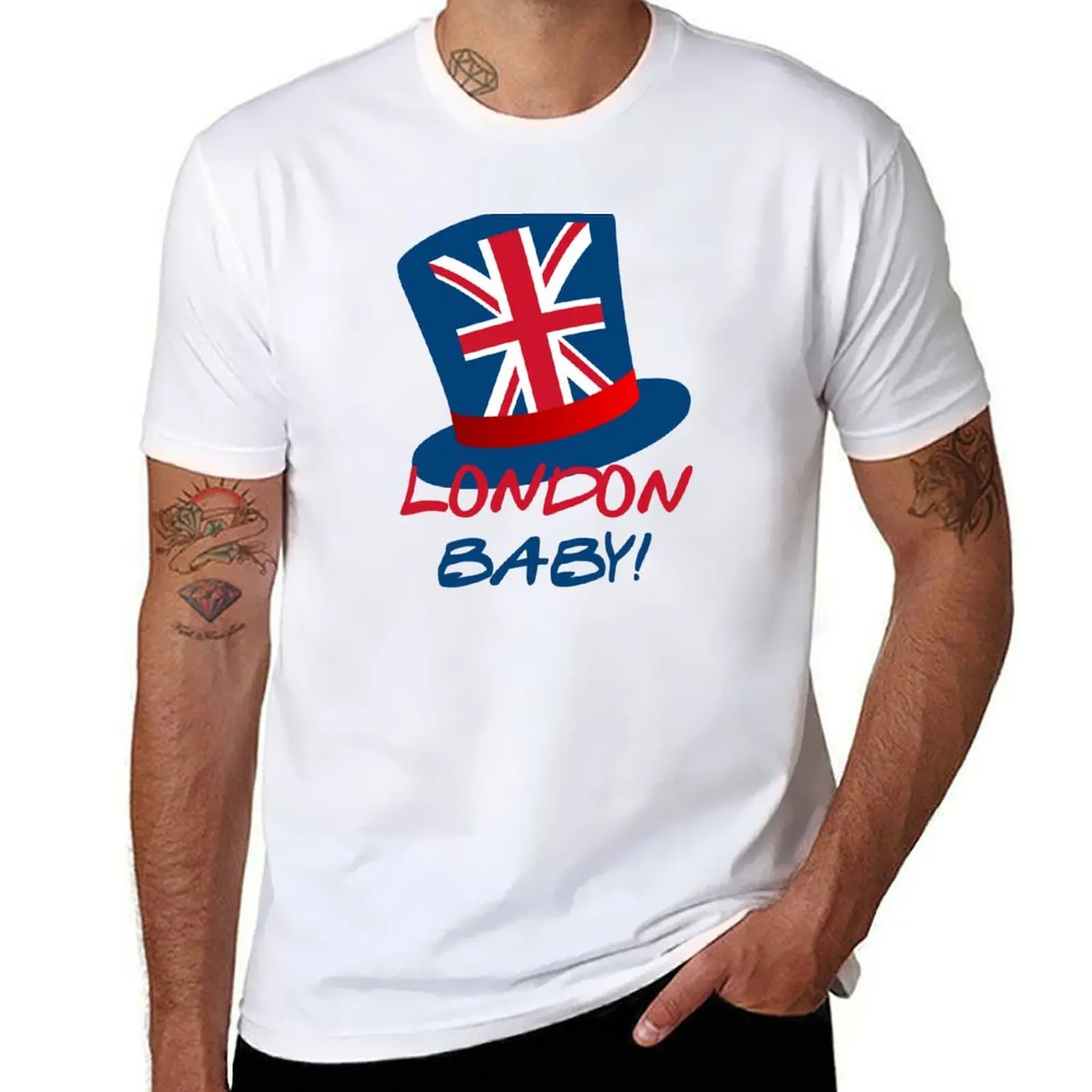 

Joey's London Hat – London, Baby! T-Shirt cotton t shirt pack man t shirt luxury t shirt custom print T-Shirt