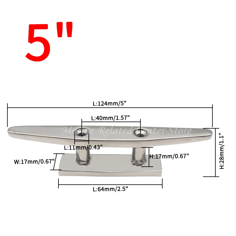 Low Flat Cleat 4\