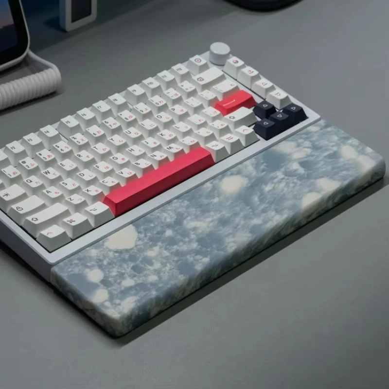 Custom Resin Wrist Rest ECHOME Marble Quartz Mechanical Keyboard Palm Stress Office Wrist Guard Gaming Hand Support Gift