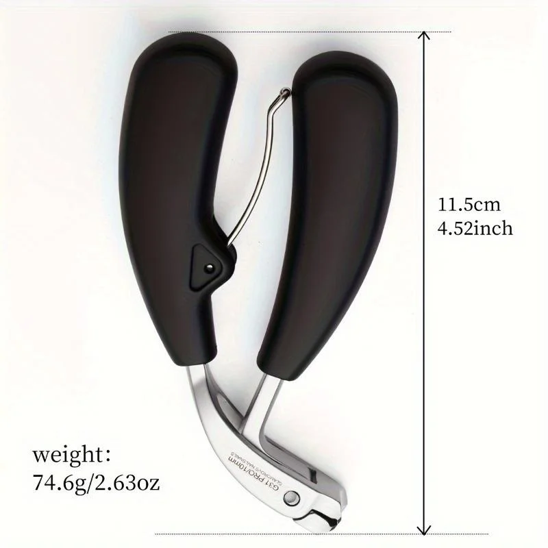 Gebogen nagelknipper met grote opening Drie keer anti-spat opslag Nagelknipper voor ouderen Dikke teennagels Heavy Duty