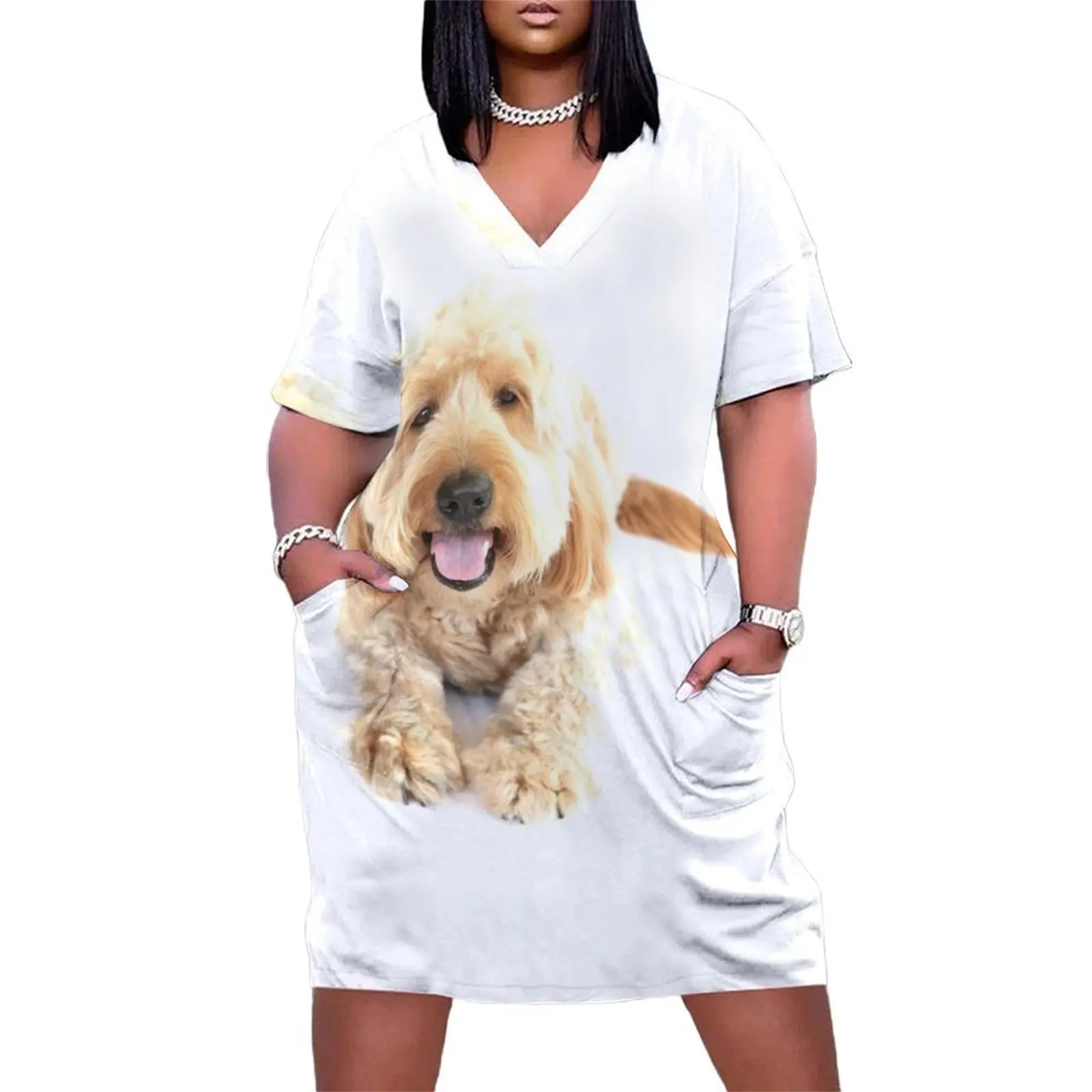 Chase The Dog 2019 Loose Pocket Dress women