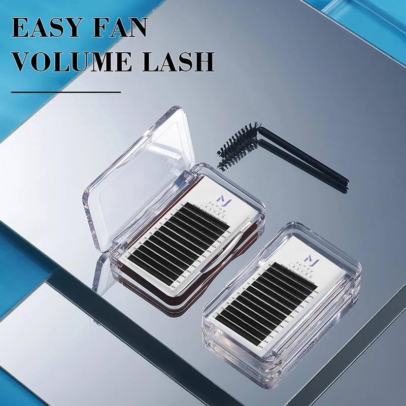 Jomay 0.03/0.05/0.07 C D curl Easy Fanning Lashes Volume Mega Eyelashes Extension Self Blooming Eyelashes