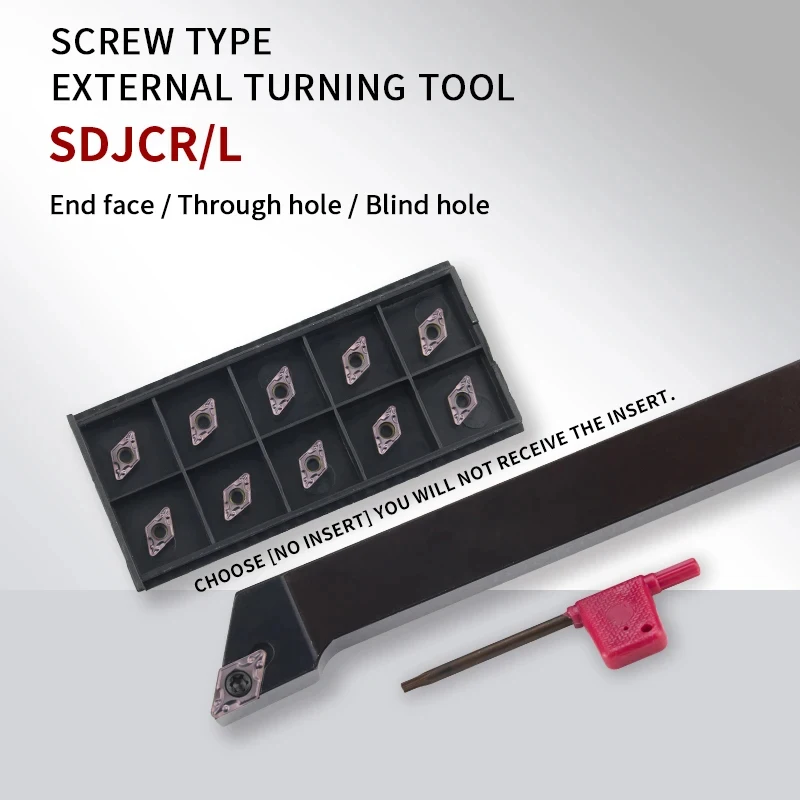 SDJCR/L SDJCR1212/1616H11 SDJCR2020K11 SDJCR2525M11 External Turning Tool Holder DCMT11 Carbide Inserts Lathe Cutting Tools Set