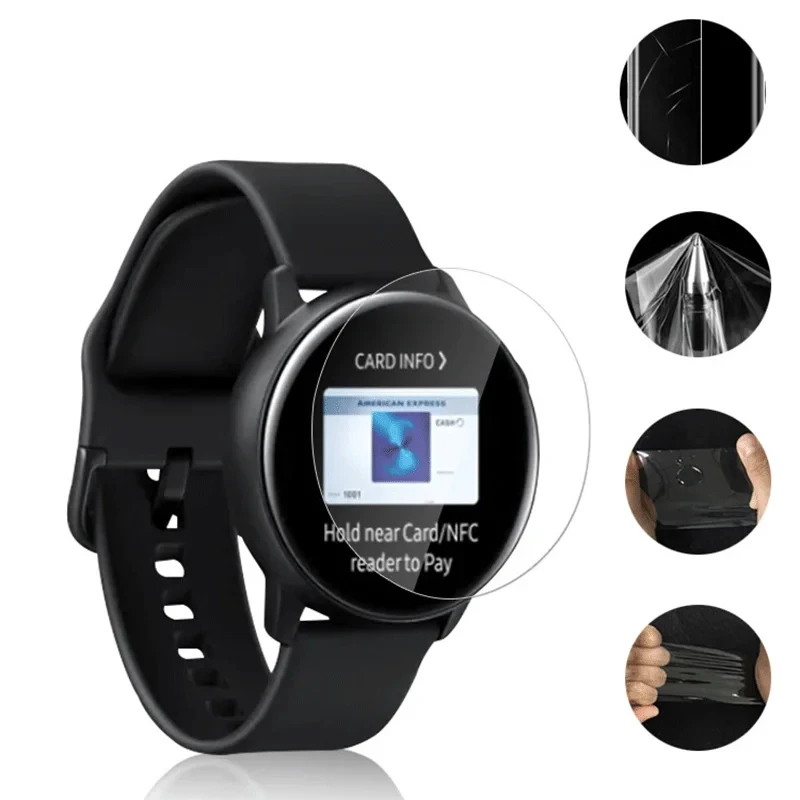 5Pcs Screen Protector For Samsung Galaxy Watch Active 2 3 40mm 41mm 45mm Hydrogel Film