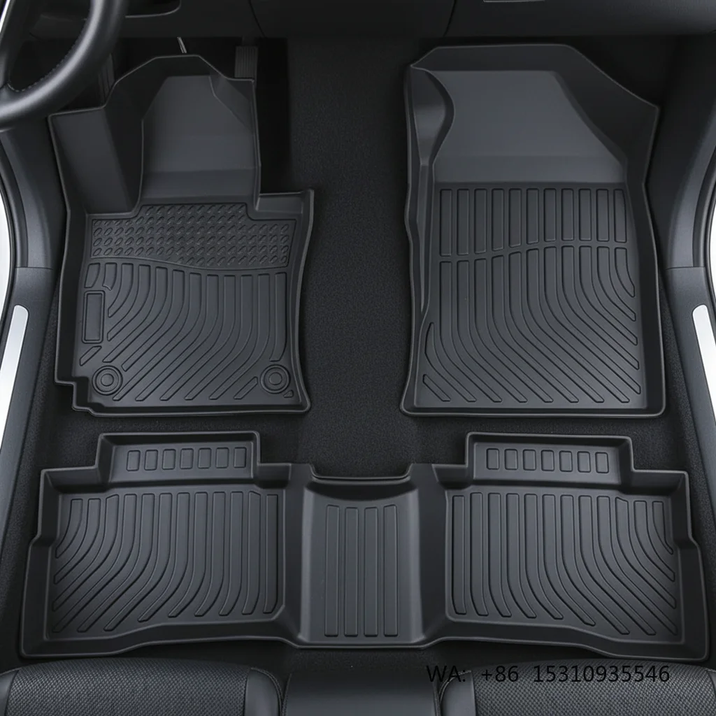 

Luxury All Weather TPE Rubber Floor Mats, Universal Full Coverage Anti-Slip Easy Clean Front Auto Interior Foot Liners