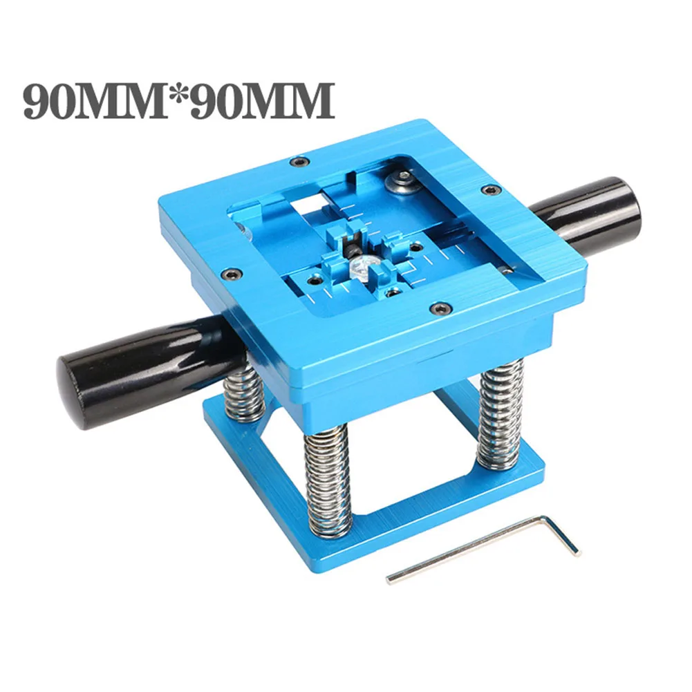 Image of Schweißtisch mit Kugelplattensystem, 50x50mm Chip-Schweißunterlage, 90x90mm Stahlgitter, Verstellbare Gleitposition wie abgebildet