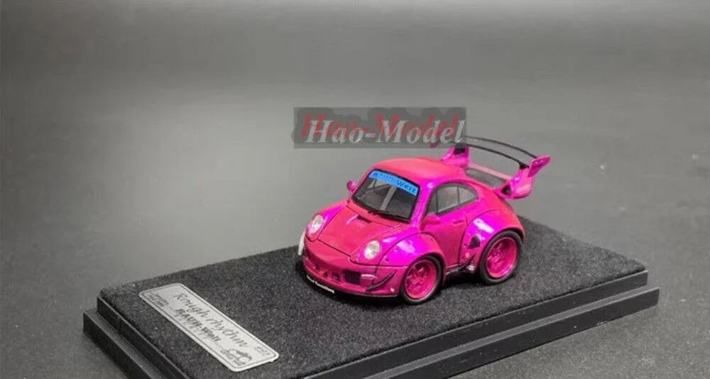 Little Egg 1/64 For Porsche 993 RWB Q Car Model Alloy Diecast Simulation Toys Boys Birthday Gifts Hobby Display Collection Pink