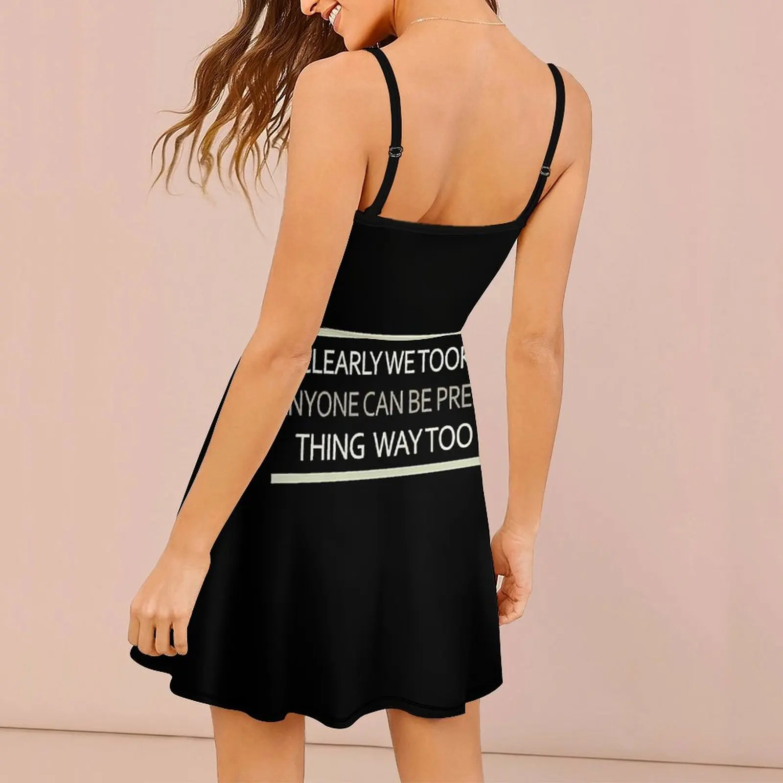 Clearly Exaggerated Presidential Humor(1) Women's Sling Dress Humor Graphic Dresses Vintage Exotic  Woman's Dress  Clubs
