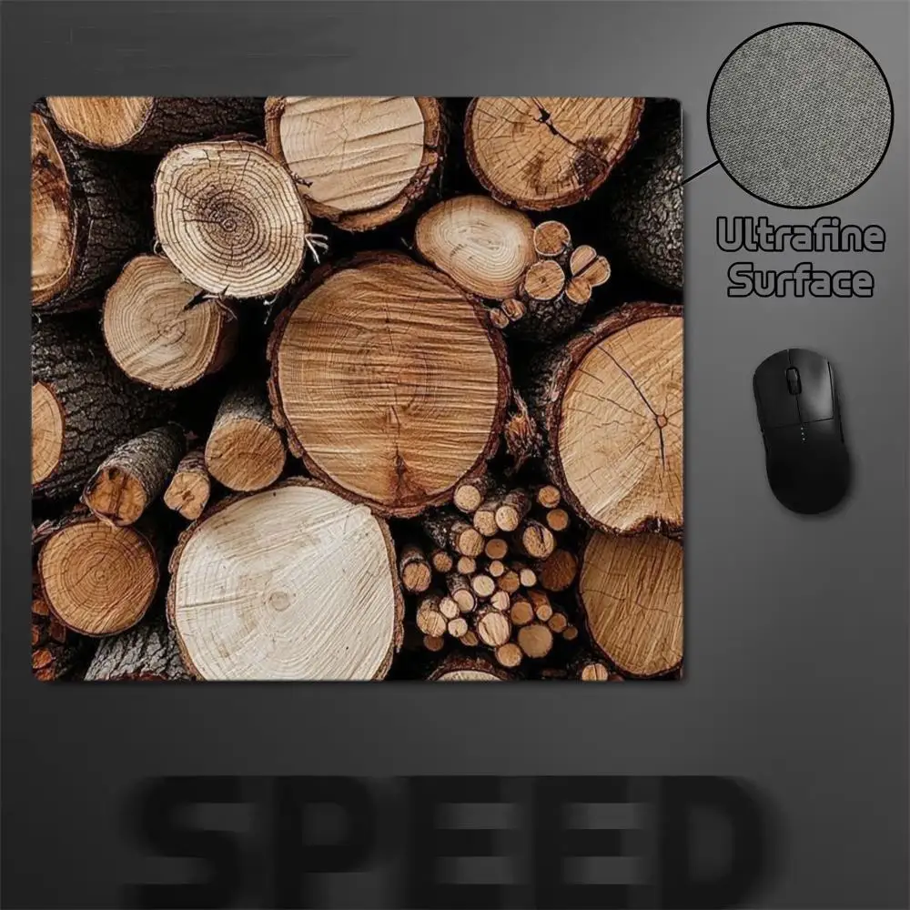 Natural Log Wood Slice Texture Mouse Pad Rustic Wooden Grain Office Desk Mouse Mat Wear Resistant Rubber Pad E-sports mousepads