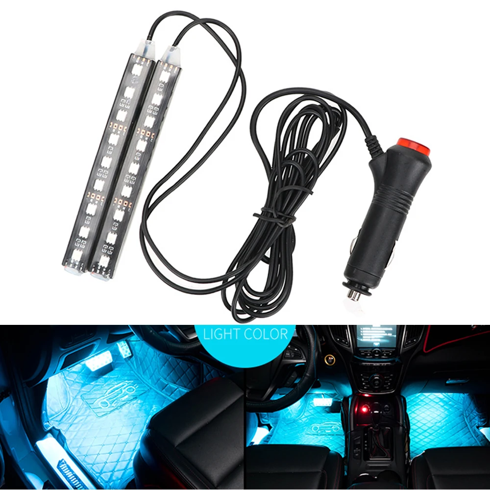 

Led Car Foot Ambient Light With Cigarette Lighter Neon lamps Mood Lighting Backlight Auto Interior Decorative Atmosphere Light