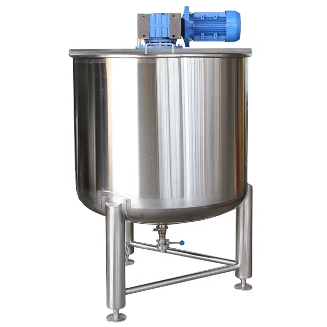 stainless steel agitator double jacket electric heating heater small vacuum vertical ss mixer agitation liquid blend mixing tank