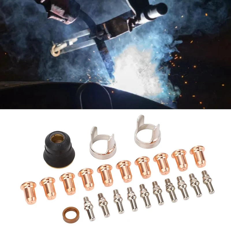 Kit de buse de coupeur de plasma de ABPQ-24 pièces, électrode de pointe de torche de coupe de plasma pour le coupeur toxique de plasma de T 65DS