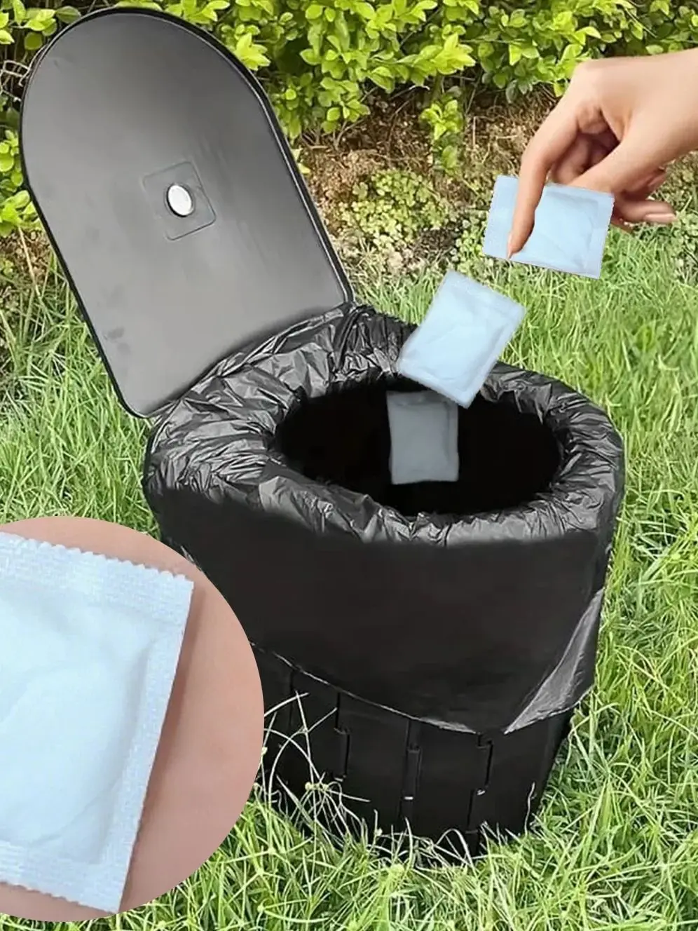 Geen noodzaak om de verpakking te openen - (draagbaar) urine-uithardend draagbaar buitentoilet, kampeerhygiëne, buitentoilet Gemak en - afbeelding 2