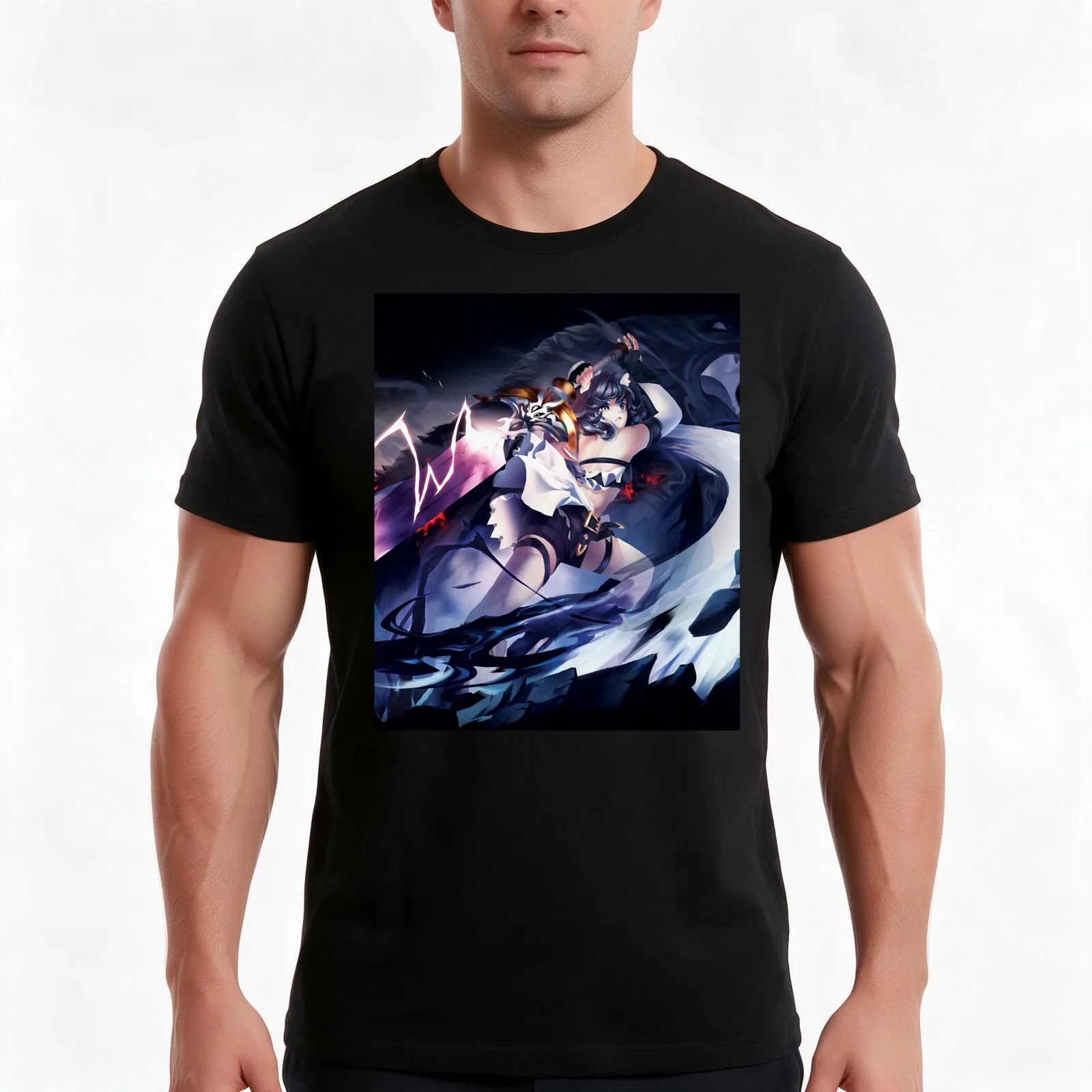 Reincarnated As A Sword T-Shirt, Summer Casual Cotton Tee, Oversized Streetwear Tops, Vintage Graphic Print, Unisex Men Women