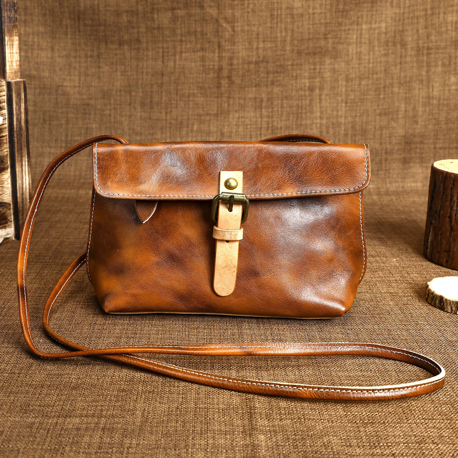 

MVA Women's Bag Fashion Leather Shoulder Bag Brown Fashion Leisure Shoulder Bag Casual Large Capacity Crossbody Bag Purse