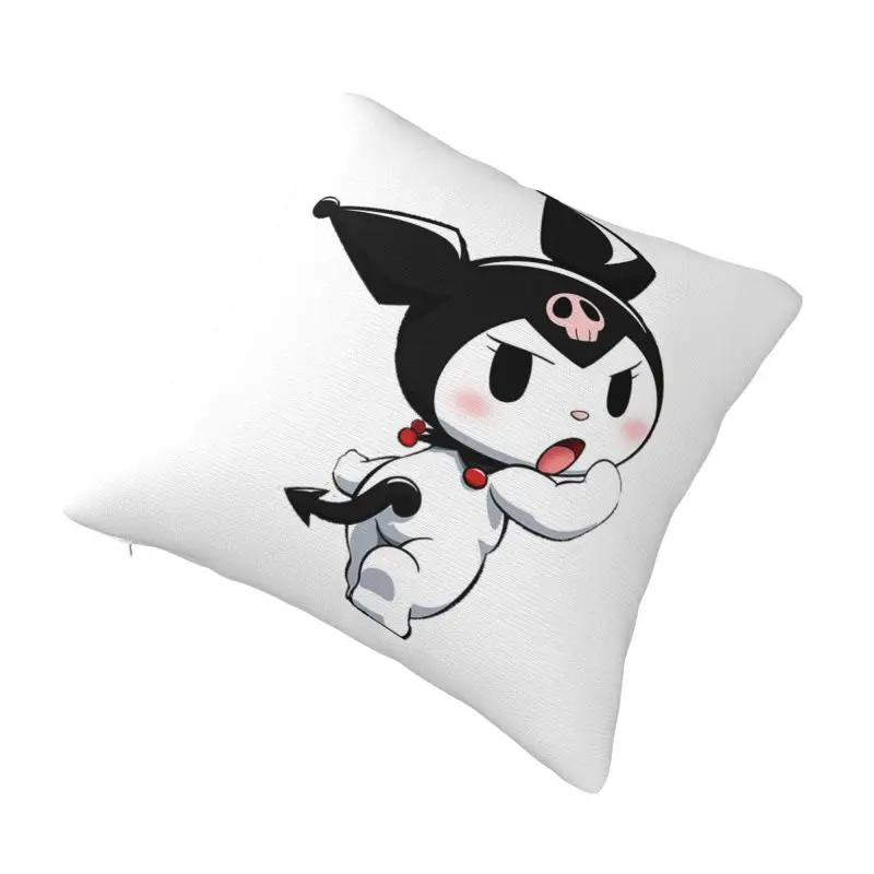 Custom Kuromi Cartoon Cat Pillow Case 40x40cm Cushion Cover Decoration Salon Square Pillowcase